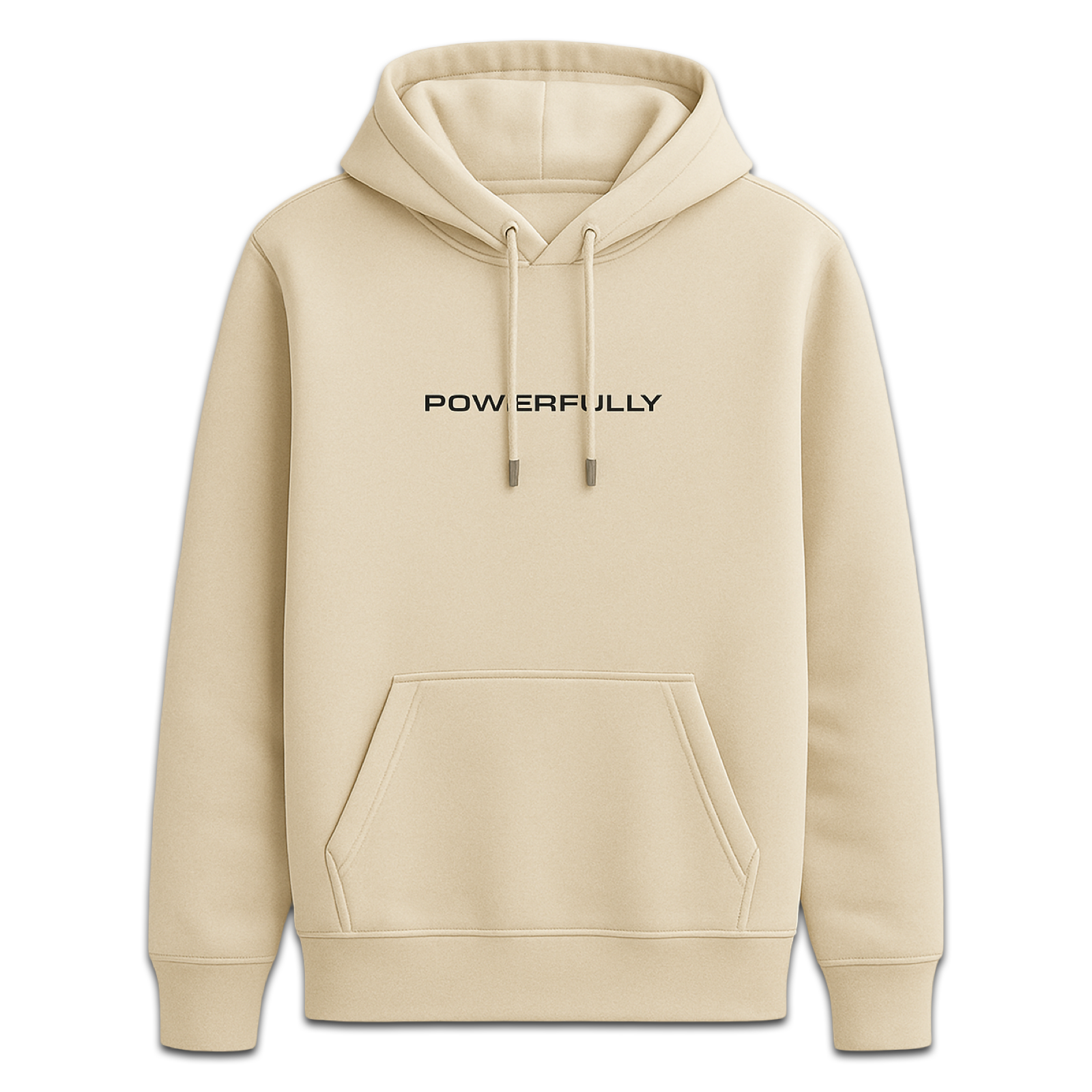 Embroidered Hoodie Sand