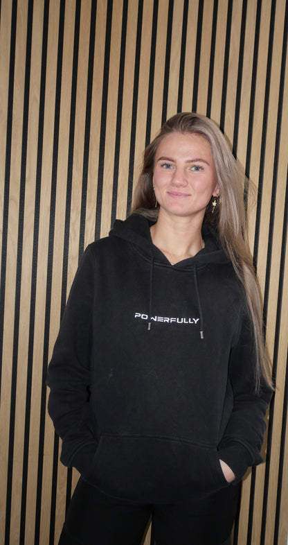 Embroidered Hoodie Black