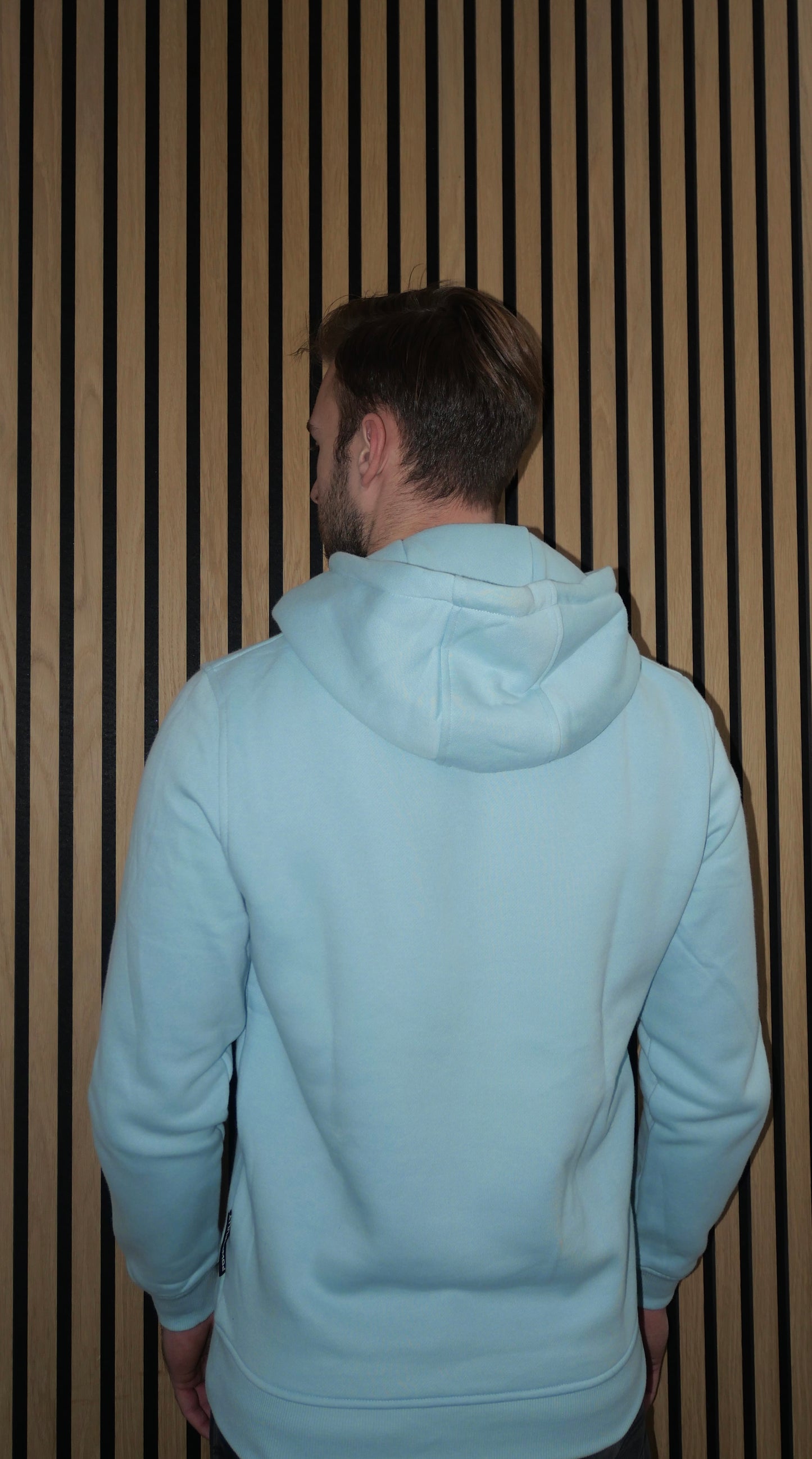 Embroidered Hoodie Light Blue