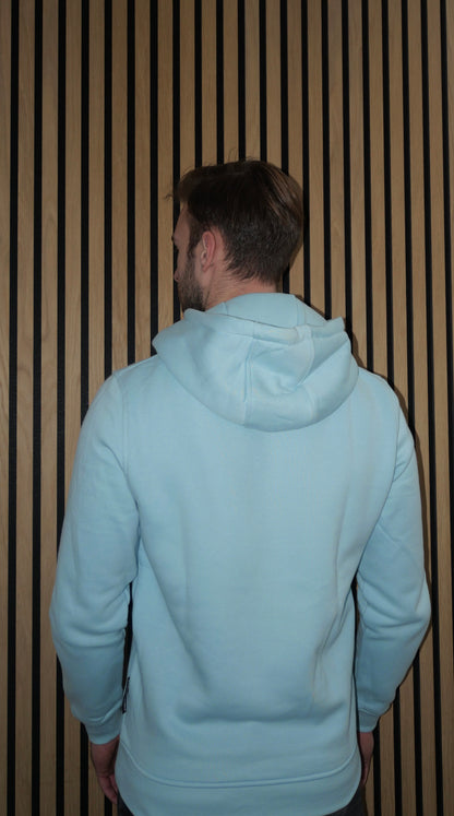 Embroidered Hoodie Light Blue