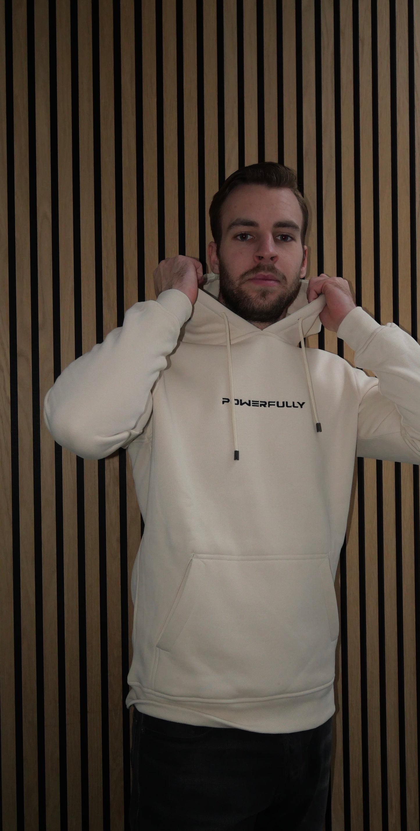 Embroidered Hoodie Sand