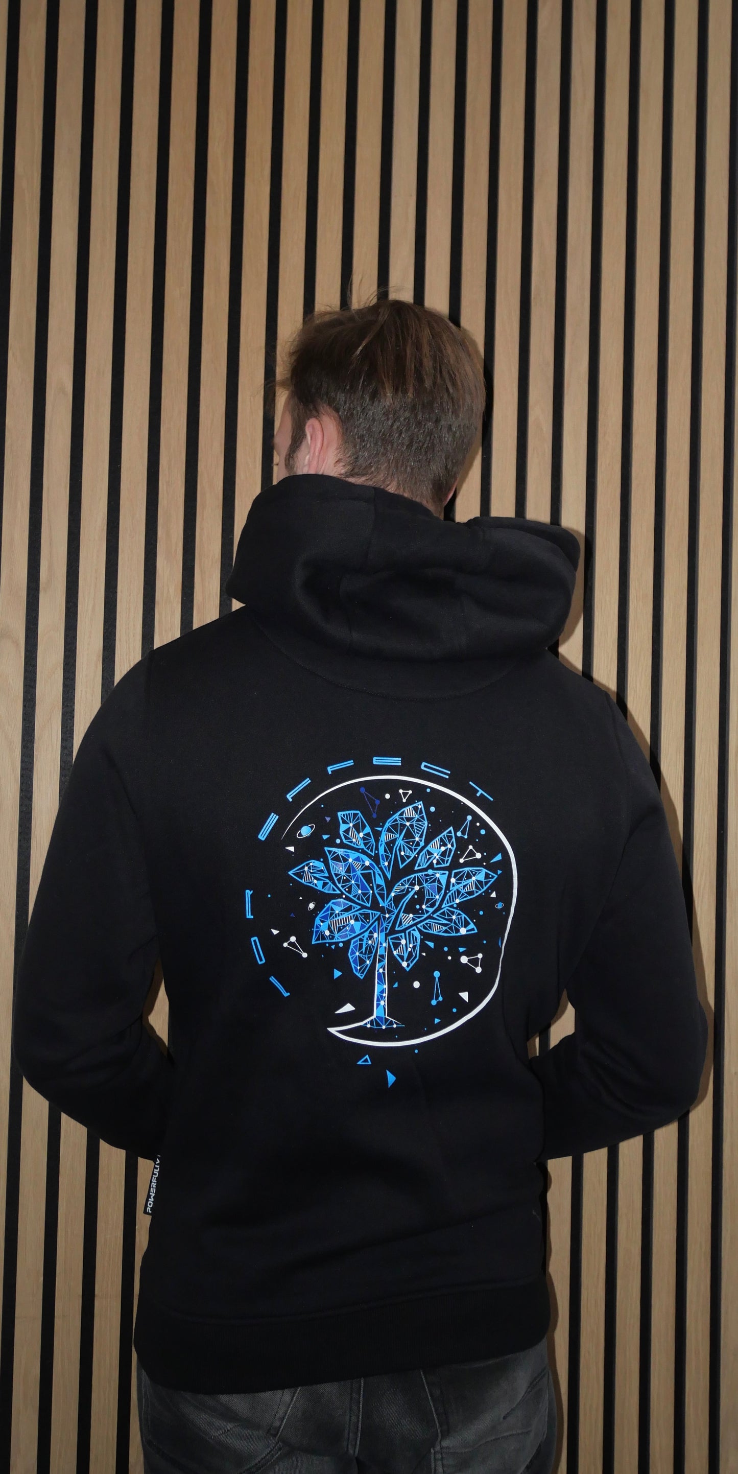 Powerful Galaxy Hoodie Black Blue