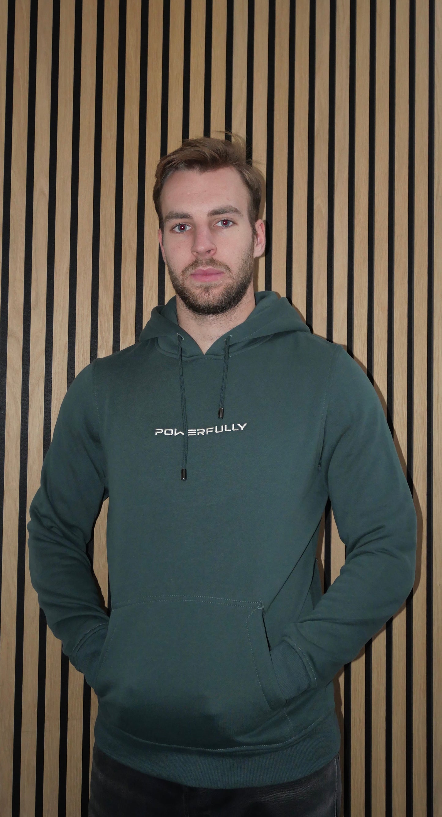 Embroidered Hoodie Green