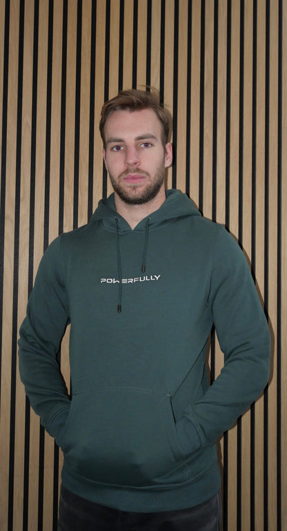 Embroidered Hoodie Green